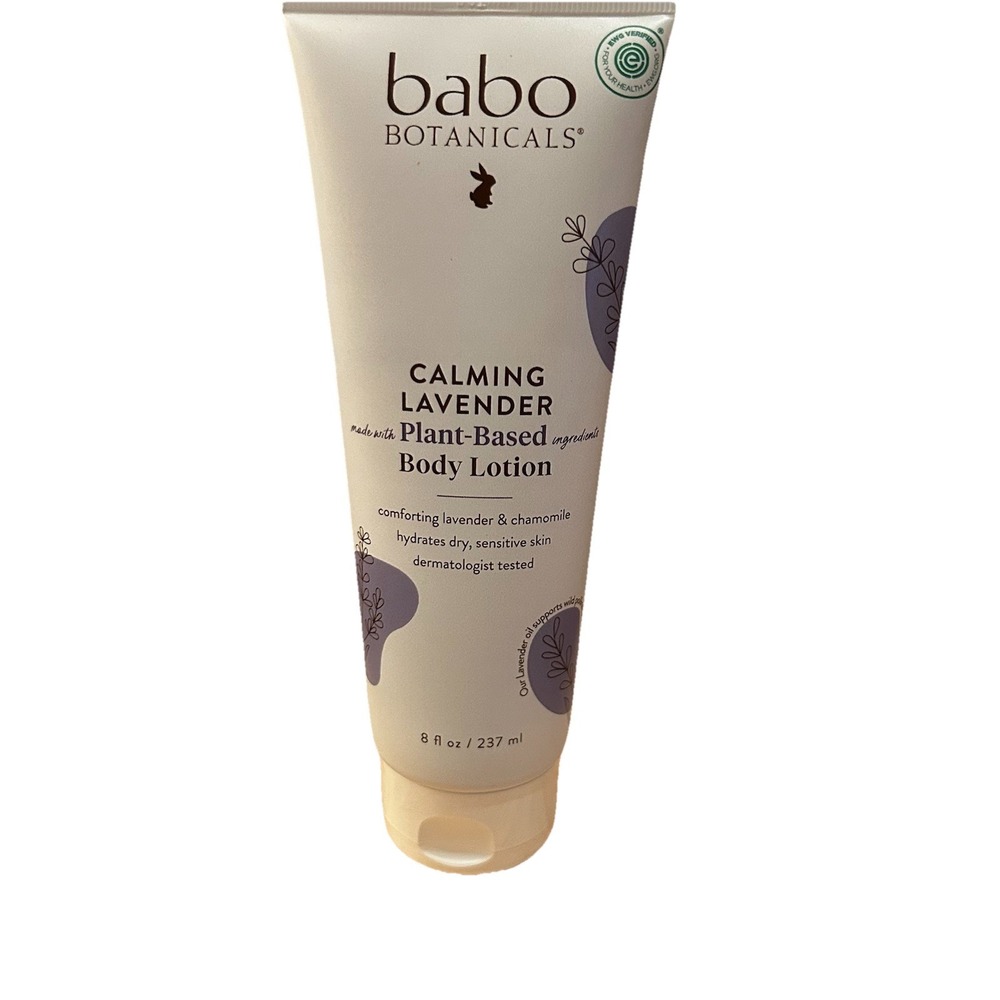 Babo Botanicals Calming Lavender Plant-Based Body Lotion 8oz Hydrating Sensitive